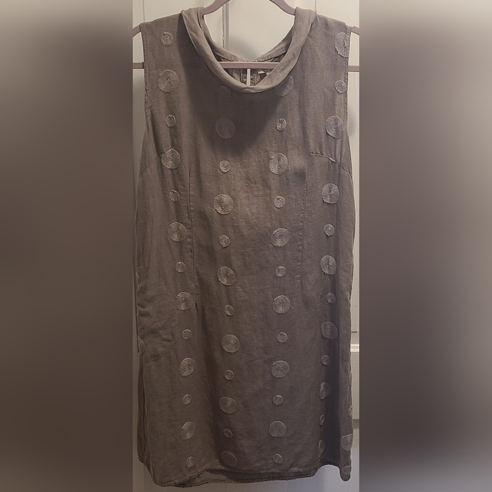 Lina Tomei Elegant Gray Dress